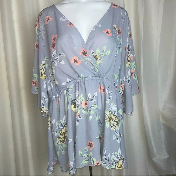 Torrid empire waist overlap blouse - Picture 1 of 11